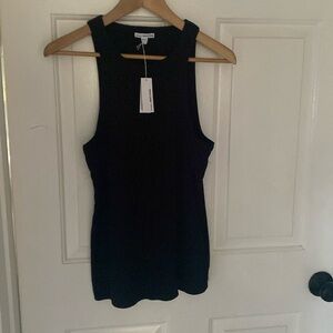 Standard James Perse Black Ribbed Tank Top Size 2 - Medium